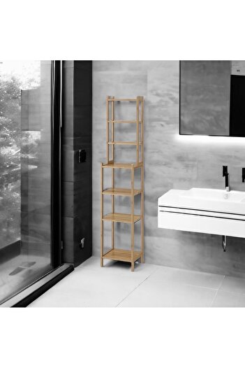 IKEA Ragrund Banyo Rafı Dayanıklı Bambu, 33x28x163 Cm Dolap