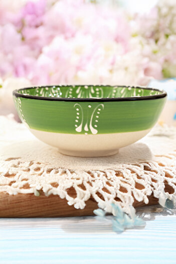 Sarn Ceramic Pit Bowl with Pattern Suitable for Hot and Cold Food