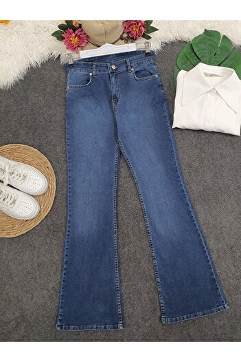 Modamorfo High Waist Flared Buttoned Jeans