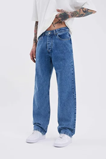 Machinist Men's Relaxed Baggy Jean K.Blue Trousers