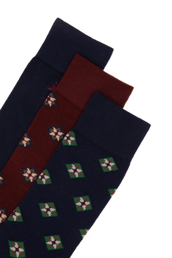 U.S. Polo Assn. Men's Navy Blue 3-Piece Socks 50299038-Vr033