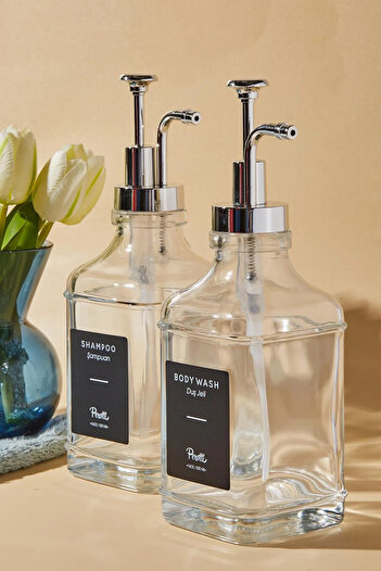 B.A.Y.NUVOLA Pablo Silver 2-Pack 500 ml Liquid Soap Dispenser