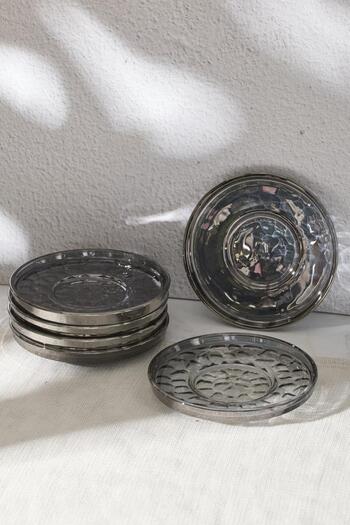Perotti Ringo Stone Smoked 6 Pcs 13 cm Tea Plate