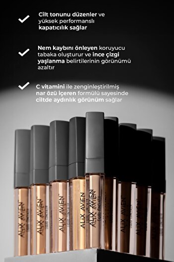 Alix Avien Liquid Under Eye Concealer - Light Skin Neutral Under Skin Tone - Liquid Concealer 101 Light Ivory
