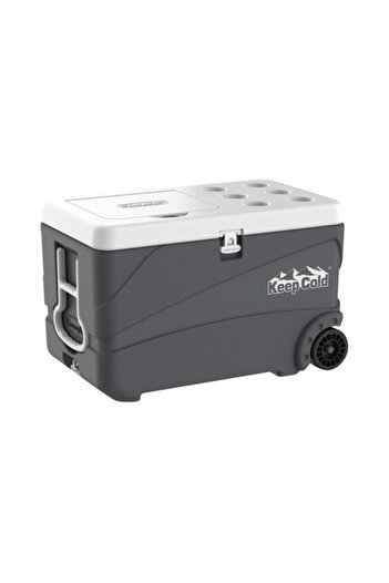 Cosmoplast Keep Cold Deluxe Durable Ice Chest with Wheels Multicolor 84 Liter