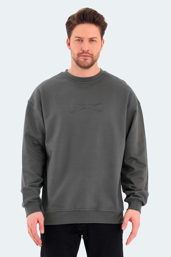 Slazenger Ανδρικό φούτερ VADIK Oversize σε χακί χρώμα