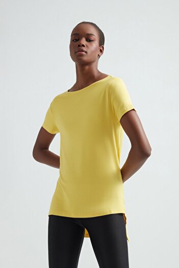 ERDEM İÇ GİYİM Erdem Yellow Viscose Women's Long T-shirt 214