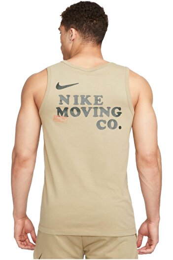 Nike Dri Fit Moving Co Mens Tank Men's Sports Tank Top Khaki