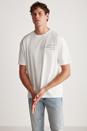 GRIMELANGE Arnaldo Reguläres weißes T-Shirt