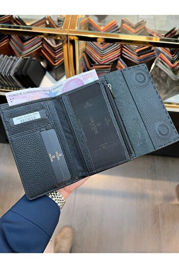 Deriza Grande 2784 - Black Genuine Leather Women's Wallet