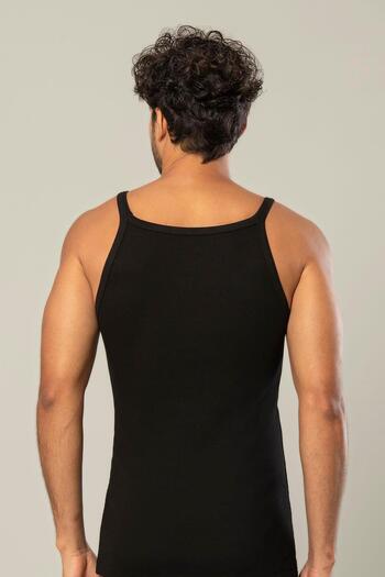ERDEM İÇ GİYİM Erdem Black Thin Strap Men's Camisole Undershirt 1117