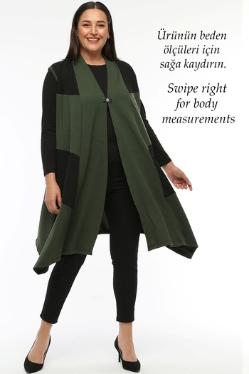 Laden Large Size Women's Draped High Quality Seasonal Knitted Mother Asymmetrical Vest