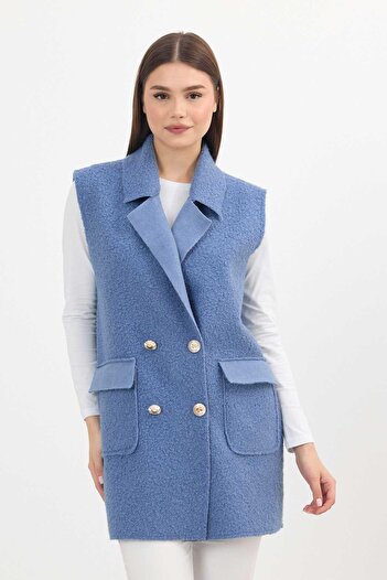 Rays Vesta Boucle Albastra - 3016A, Detaliu Nasturi