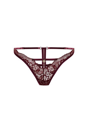 Feu De Elu Brigette Burgundy Lace Thong