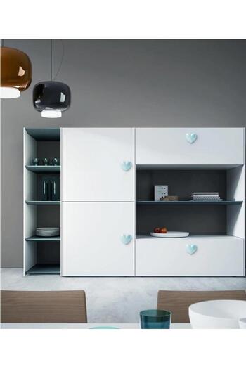 SUME Modern Heart Handle Baby Child Teen Room Drawer Cabinet Furniture Handle