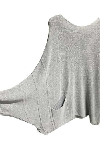 Butik Mercerized Oversize Asymmetrical Single Pocket Knitwear