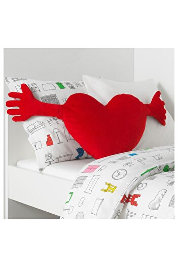 IKEA Famnig Red Hjärta Cushion - 40X101 cm 27470460