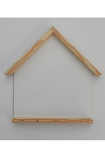 Oduncudünyası Paintable Keychain Board with 25X30Cm White Wooden Frame