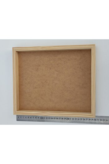 Oduncudünyası 25X30 cm Wood Framed Board Raw (Without Glass - Backrest Fixed)