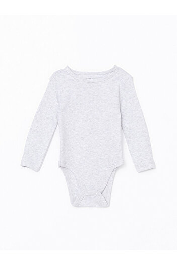 LC Waikiki Crew Neck Long Sleeve Baby Boy Snap Fastener Bodysuit 3-Piece