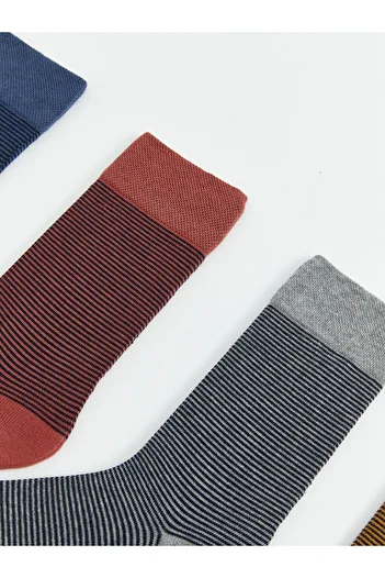 LC Waikiki Set of 7 Men's Striped Socks