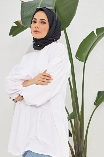 İpekhan Plain Patterned Black Cotton Viscose Scarf