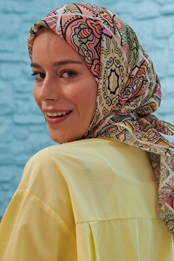 İpekhan Φουλάρι Yakamoz Grass Green Cotton Viscose