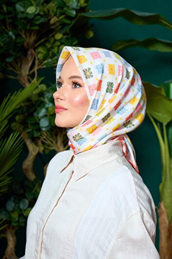 İpekhan Marrakech Collection Soft Scarf Yellow Lilac 1204-07