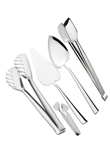 Nehir Stainless Steel 5-Piece Cake Serving Set