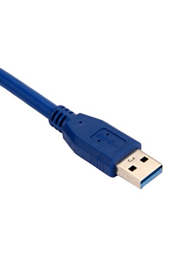 OEM 0.3 Metre Usb 3.0 Erkek Erkek Kablo Mavi - Iki Ucu Erkek - 30cm