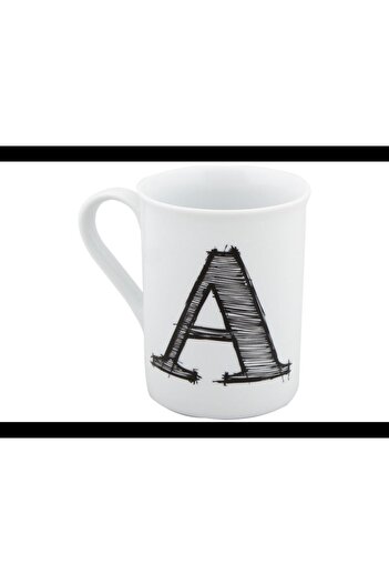 Porland Letter A Porcelain Mug