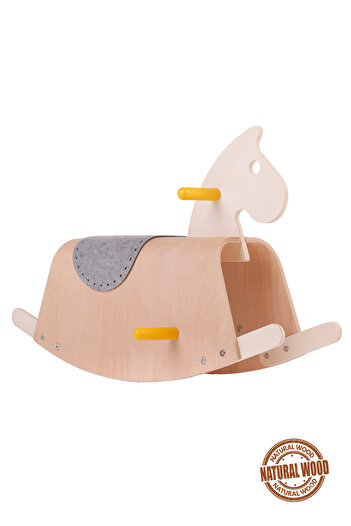 HOMİNG Homing Montessori Wooden Pony Rocking Children's Toy Horse 241834