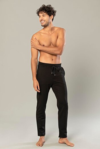 Weweus Erdem Black Men's 2 Thread Jogger Pants 226 Color Black Size XL 335108
