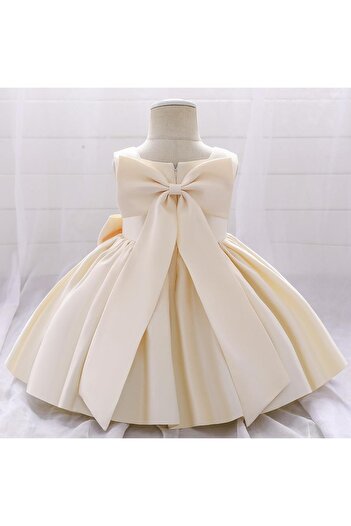 HSNLİFE Baby Girl Square Collar Dress Birthday Dress Girl Children's Evening Dress Elegant Princess Dress
