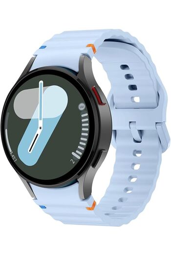 UnDePlus Case for Samsung Galaxy Watch 4 5 6 7 Fe 40 40 44 Classic 42 43 46 47 mm Band Decorative Braid Striped Sports S
