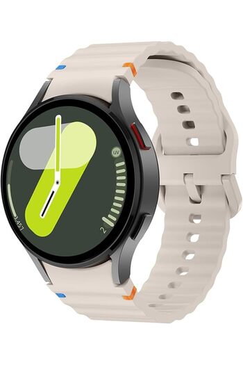 UnDePlus Case for Samsung Galaxy Watch 4 5 6 7 Fe 40 40 44 Classic 42 43 46 47 mm Band Decorative Braid Striped Sports S