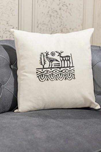 RH Rosehan Ethnic Hittite Pattern Throw Pillow Case 45X45 cm 100% Organic Raw Beirut