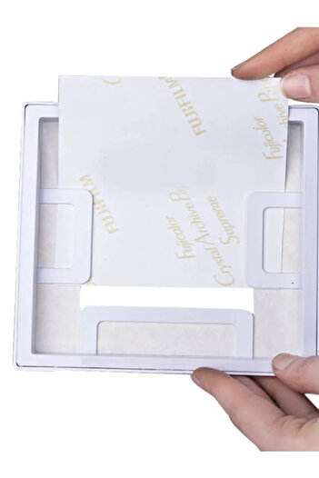 verde house Yapışkanlı Sök-tak Paspartulu Beyaz 14x14cm Pola Kare Fotoğraf Çerçevesi - 3'lü Paket