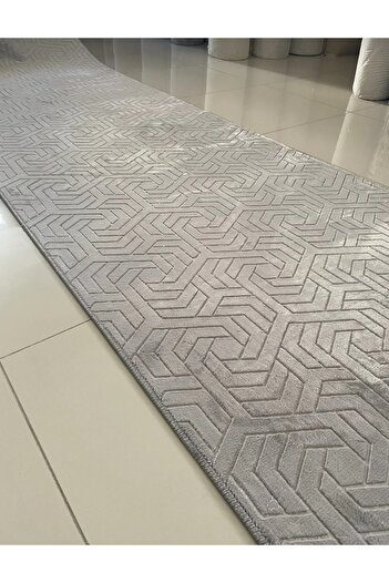 AKSU Dınarsuarmonı Gray Lux Embos Machine Washable Decorative Modern Carpet