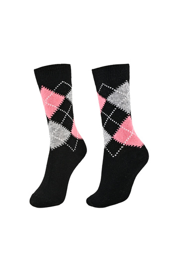 VALENCI Ladies Diamond Pattern Women's Wool Winter Socks 1 Pair Pack