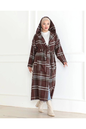 Nevayla Moda Winter Pattern Lumberjack Belted Cap / Red - F0505