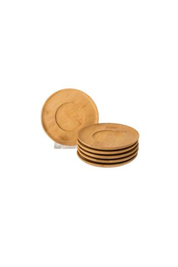 Dania Wooden tea saucer set of 6 pieces