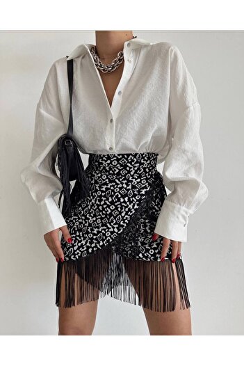Sachistanbul Tasseled Mini Skirt
