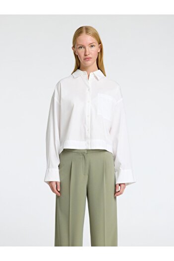 Selected Femme Crop-Bluse Boxy Fit