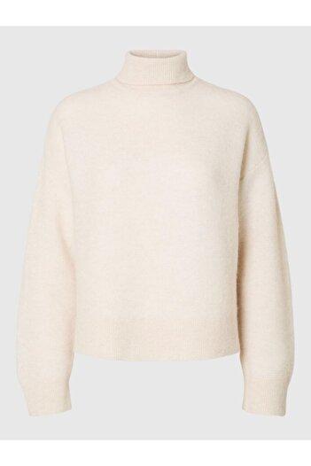 Selected Femme Rollkragenpullover Strukturierter