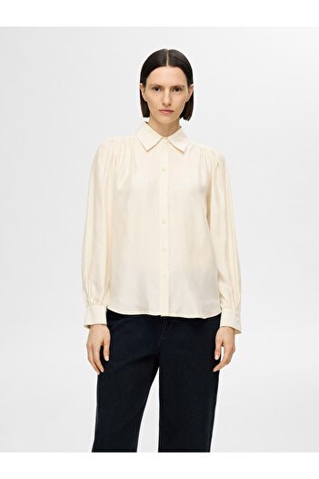 Selected Femme Satinbluse Langarm