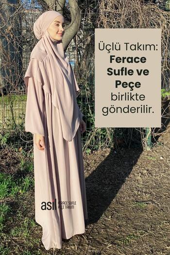 ASİLNUR Σετ πέπλο σε μπεζ Noble Ferace και Souffle