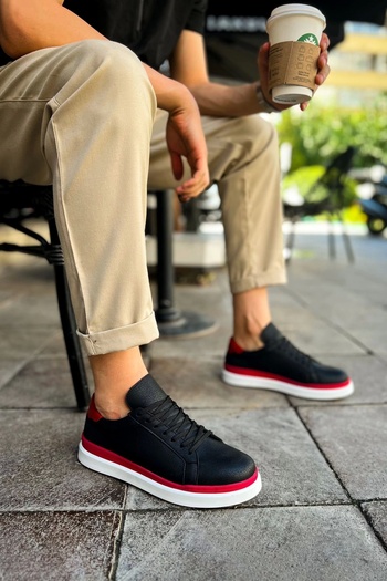 Chekich Ch979 Santoni Gbt Sports Men's Shoes Black/red