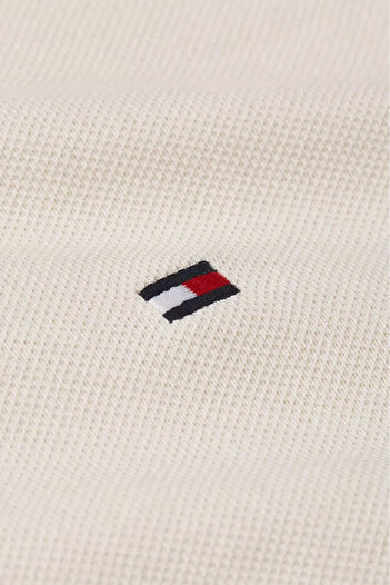 Tommy Hilfiger Erkek Th 1985 Polo Yaka T-Shirt - Ekru