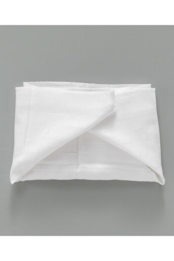 Babyhug Babyhug Square Muslin Nappy Set, Reusable, Breathable, Eco-Friendly - Small, White, 1-6 Months